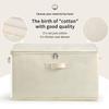 4 Pack Large Canvas Comforter Storage Bags Closet Organizer for Clothes Sweater Clothes Organizer with Dual Zipper Three Carrying Handles for Blanket Closet Storage Container view 2