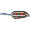 Polmedia Polish Pottery Scoop - Red Pansy Pattern Handmade in Boleslawiec Poland by Ceramika Artystyczna + Certificate of Authenticity view 3