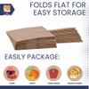 JAK Industrial 8 x 6 x 3.5 Inch Small Kraft Paper Bags with Paper Handles - Quarter Peck Apple/Produce Bag (50) view 4