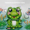 Amagical 4Pcs Green Funny Frog Shower Curtain Set with Bathroom Mat Set,Frog Sits on Leaf Decor Kids Bath Tub Mat Contour Mat Toilet Cover and Shower Curtain view 4