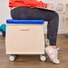 Childrens Factory Mobile Teacher Stool with Storage, Birch-Ply Wood, Blue Cushion, Kids Playroom and Classroom Must Haves, Assembly Required view 2