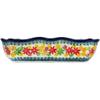 Polmedia Polish Pottery Rectangular Baker - Fall Vibes Pattern Handmade in Boleslawiec Poland by Ceramika Artystyczna + Certificate of Authenticity view 3