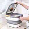 Cereal containers Rice Storage Container Rice Container Kitchen Rice Storage Box Foldable Plastic Container Household pet Food Storage Box Suitable for Food, Rice, Grain, pet Food Storage view 4