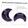 COLLBATH 3pcs Moon Tray Storage Bracelet Jewelry Plate Ceramic Tidy Organize for Bathroom view 4