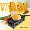 Tbest Portable Non Stick Cheese Raclette Rotaster Baking Tray Stove with Wodd Handle Grilling Tool Single Raclette,Raclette,Individual Raclette, to, Raclette Maker, view 2
