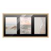 CustomPictureFrames.com 8.5x17 Natural Wood Collage Frame with Black Mat for 3 5x7 Pictures view 1