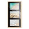 CustomPictureFrames.com 8.5x17 Natural Wood Collage Frame with Black Mat for 3 5x7 Pictures view 2