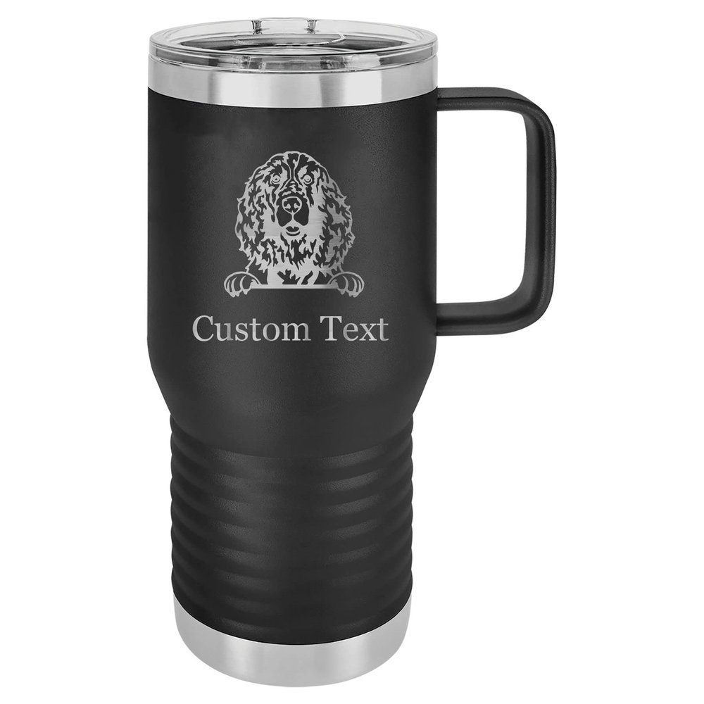 20-Ounce Vacuum Insulated Stainless Steel Tumbler Customized Double-Walled Laser Engraved Coffee Closing Travel Dog Mug, English Springer Spaniel, Personalized