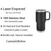 20-Ounce Vacuum Insulated Stainless Steel Tumbler Customized Double-Walled Laser Engraved Coffee Closing Travel Dog Mug, English Springer Spaniel, Personalized view 3
