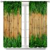 3D Bamboo Print Curtains, Natural Plant Leaves Bedroom Living Room Window Decor,Natural Landscape Forest Plant Curtains 42x63in view 3