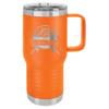 20-Ounce Vacuum Insulated Stainless Steel Tumbler Customized Double-Walled Laser Engraved Coffee Closing Travel Mug, Orange Bass Fishing Fisher, Personalized view 1