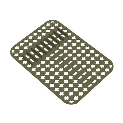 XTYPE Protector Grid Mat Anti-Collision Silicone Dishes Sink Mat Heat-Resistance Quick Drying for Bar Table Kitchen Gadgets (Color : Green)
