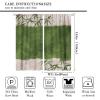 Chinese Retro Bamboo Print Curtains,Green Ink Painting Plant Leaves Home Bedroom Living Room Window Curtains 63x63in view 2