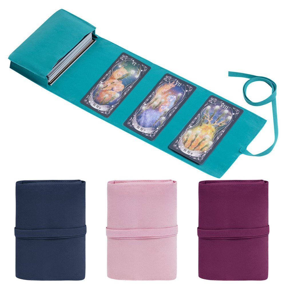 4Pcs Velvet Tarot Card Wrap Storage Bags - Tarot Accessories for Witchcraft Supplies