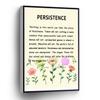 Calvin Coolidge Quote Canvas Print Nothing In This World Can Take The Place Of Persistence Inspirational Wall Art Poster For Home Office School Wall Decor Framed Artwork(Wood Framed 12" X 16") view 1