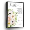 Christian Faith Canvas Print Hebrews 11 1 Wall Art Poster Flower Art Bible Verse Wall Decor For Home Office School Wall Decor Framed Artwork(Metal Framed 8" X 12") view 1
