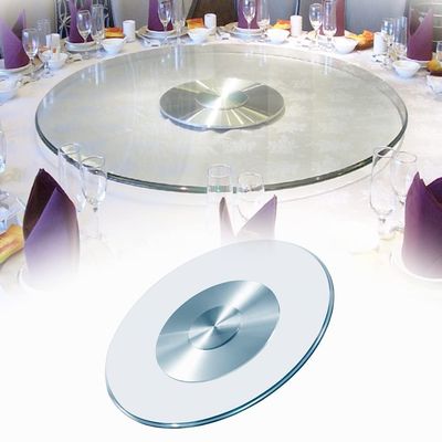 FREAZE 40" Swivel Glass Lazy Susan Turntable for Dining Table, Round Rotating Serving Plate, Heavy Duty Rotating Serving Tray with Aluminum Base (Size : Thickened 90cm/36in)