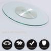 FREAZE 40" Swivel Glass Lazy Susan Turntable for Dining Table, Round Rotating Serving Plate, Heavy Duty Rotating Serving Tray with Aluminum Base (Size : Thickened 90cm/36in) view 3