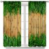3D Bamboo Print Curtains, Natural Plant Leaves Bedroom Living Room Window Decor,Natural Landscape Forest Plant Curtains 42x54 Inch view 3