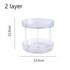 1/2/3 Layer Spice Rack Kitchen Organizer Storage Rack Storage Box Shelf Kitchen Accessories 360 Degree Rotating Fruit Dish (2 Layer 9.25x8.50inch) view 2
