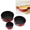 3Pcs Cake Pan Set Food Grade Thick Carbon Steel Prevent Sticking Round Honeycomb Springform Baking Pan for Home Bakery Baking Tools view 4