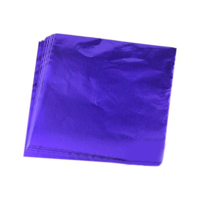 Gentle Meow 100pcs Foil Candy Wrappers for Handmade Chocolate 8x8 CM, Purple Smooth