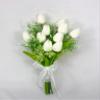 HXSCOO Ivory Tulip Wedding High Simulation Real Touch Silk Flowers Centerpiece of Wedding Bouquet view 2