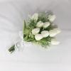 HXSCOO Ivory Tulip Wedding High Simulation Real Touch Silk Flowers Centerpiece of Wedding Bouquet view 3