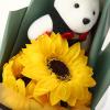 Bear Bouquet Bear Rose Bouquet Chic Senior 2023 Souvenirs Bear Doll Figurine Bouquet Stuffed Bear Keychain Graduates Accessories Plush Toy Pp Cotton Sunflower Student view 4