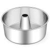 E-far Angel Food Cake Pan, 10-Inch Stainless Steel Tube Pan for Baking Pound Chiffon Cake, One-piece Design & Non-toxic, Dishwasher Safe view 1