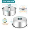 E-far Angel Food Cake Pan, 10-Inch Stainless Steel Tube Pan for Baking Pound Chiffon Cake, One-piece Design & Non-toxic, Dishwasher Safe view 2