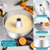 E-far Angel Food Cake Pan, 10-Inch Stainless Steel Tube Pan for Baking Pound Chiffon Cake, One-piece Design & Non-toxic, Dishwasher Safe view 3