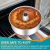 E-far Angel Food Cake Pan, 10-Inch Stainless Steel Tube Pan for Baking Pound Chiffon Cake, One-piece Design & Non-toxic, Dishwasher Safe view 4