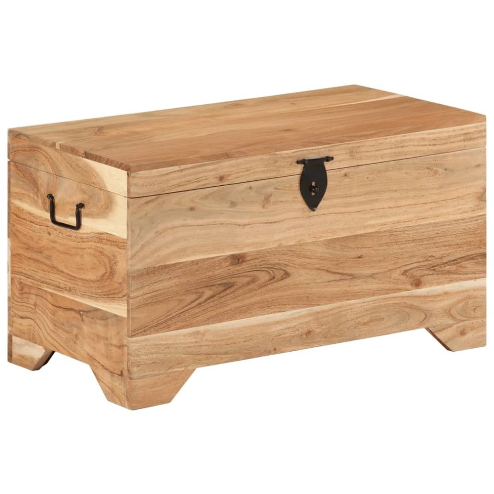 vidaXL Solid Acacia Wood Storage Chest - Versatile, Weather-, Natural Finish, Ample Storage Space, ic Charm