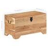 vidaXL Solid Acacia Wood Storage Chest - Versatile, Weather-, Natural Finish, Ample Storage Space, ic Charm view 3