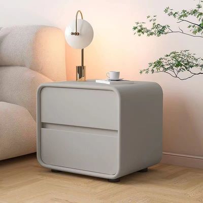 CraftThink Nightstand, Modern Creative Bedside Cabinet Wood Nightstand Storage Bedside Cabinet for Living Room Bedroom - Grey 1 Piece 19.5" L x 16" W x 18" H