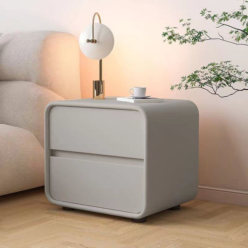 CraftThink Nightstand, Modern Creative Bedside Cabinet Wood Nightstand Storage Bedside Cabinet for Living Room Bedroom - Grey 1 Piece 19.5" L x 16" W x 18" H
