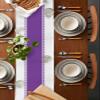 Purple Table Runners 36 inches Long, Modern Stripes Table Runner Farmhouse Dresser Scarves,Decortaive Table Runner Cover for Kitchen Dining Coffee Table Holiday Party Wedding view 2