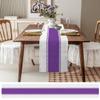 Purple Table Runners 36 inches Long, Modern Stripes Table Runner Farmhouse Dresser Scarves,Decortaive Table Runner Cover for Kitchen Dining Coffee Table Holiday Party Wedding view 3