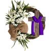 Wreath Holder for Front Door Easter Wreath with Garland Simulation Plant Flower Link Day Decorations Boxwood Dog view 1