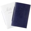 2 Pcs Wedding Vow Books His and Hers Vow Books Vow Notebook for Wedding Vows Journal Wedding Day Officiant Book 5.9 x 3.9 Inch, Bridal Shower Gifts, Wedding Keepsake, 50 Pages/Pcs (White, Dark Blue) view 1