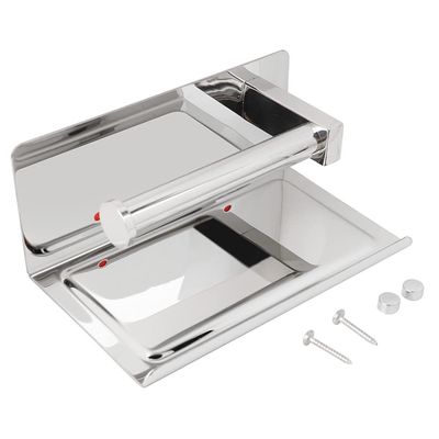 Restokki Stainless Steel Paper Towel Holder Sturdy and Durable, Paper Towel Storage Rack Phone Holder
