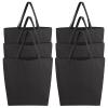 Segarty Canvas Tote Bag for Women, 6 Pack 20x15.7 Reusable Black Shopping Bag, Natural Cotton Durable Shoulder Bag Aesthetic, Blank Canvas Tote Bulk for DIY, Gift, Grocery, Beach, Travel view 1