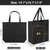 Segarty Canvas Tote Bag for Women, 6 Pack 20x15.7 Reusable Black Shopping Bag, Natural Cotton Durable Shoulder Bag Aesthetic, Blank Canvas Tote Bulk for DIY, Gift, Grocery, Beach, Travel view 2