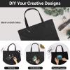 Segarty Canvas Tote Bag for Women, 6 Pack 20x15.7 Reusable Black Shopping Bag, Natural Cotton Durable Shoulder Bag Aesthetic, Blank Canvas Tote Bulk for DIY, Gift, Grocery, Beach, Travel view 4