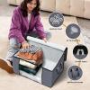 Fab totes Storage Bags,Clothes Blanket Storage Bins Foldable Closet Organizers with Reinforced Handle for Home Dorm Storage and Organization,Fabric Bags for Organizing Sheets,Clothing (Grey,10 Pack) view 4