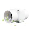BAZIGA Quiet 2 Inline Duct Fan Mini Ventilator Fan 22 CFM White Round Exhaust Fan with 20CM Steel Pipe for Grow Tent, Basements, Bathrooms and Kitchens (6w Adjustable Speed) view 1