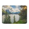 4 Piece Glacier National Park Shower Curtain Waterproof Glacier National Park Wild Goose Sunset Montana Bathroom Sets with Non-Slip Rugs, Toilet Lid Cover and Bath Mat with Standard Size view 4