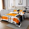 Geometric Squares Grids Kids Bedspread King Size,Abstract Diamond Geometric Coverlet Set,Girls Boys Adults Room Decor,Orange Black White Modern Quilted Coverlet,Bright Bedding Quilt,2 Pillowcases view 3