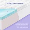 ABENE Full Size Dual Layer 3 Inch Memory Foam Mattress Topper, 2 Inch Gel Memory Foam Plus 1 Inch Down Alternative Pillowtop Mattress Pad Cover, Thick Soft Bed Topper Support for Back Pain view 2